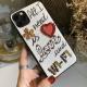 Luxury diamond love and wifi phone case