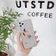 Transparent graffiti mirror phone case