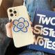 Blue Flower  Bracket Mobile Phone Case Soft Silicone