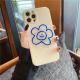 Blue Flower  Bracket Mobile Phone Case Soft Silicone