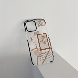 Frosty Wind Rose Transparent Plastic Phone Case