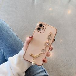 Camellia Electroplating Bracelet Soft Phone Case