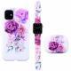 Compatible with Apple , Frosted Phone Case Flower Strap Earphone Case
