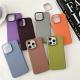 Solid Color Large Hole Sand Crystal Phone Case