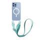 Magnetic One-piece Lanyard Crossbody Shoulder Transparent Phone Case