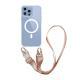 Magnetic One-piece Lanyard Crossbody Shoulder Transparent Phone Case