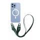 Magnetic One-piece Lanyard Crossbody Shoulder Transparent Phone Case