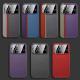 Magnetic Carbon Fiber Large Window Frosted Phone Case