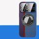 Magnetic Carbon Fiber Large Window Frosted Phone Case