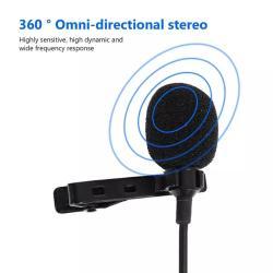 Compatible with Apple , Metal Lavalier One-point Two-amplifier Microphone Mini Live Recording Collar Clip Earphone Microphone