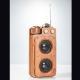 A8 Wood Grain Creative Wireless Dual Speaker Plug-in Card Bluetooth Speaker