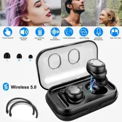 TWS Wireless 5.0 Earbuds IPX4 Touch In-Ear Stereo Earphone Noise Canceling Earpieces 32.8 Ft Transmission Range