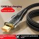 Lengthened 2 M Transparent Gold-plated 120W Super Fast Charge Data Cable