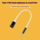 35mm Male To Typec Female Flat Head Headset To Round Head Converter