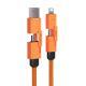 Azeada 65W Mobile Phone Data Cable Two Drag Two Super Fast Charge