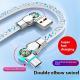 Double Bend Rotating Blue And White Porcelain Type-c Fast Charge Data Cable