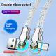 Double Bend Rotating Blue And White Porcelain Type-c Fast Charge Data Cable