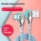 Double Bend Rotating Braided Lengthened Type-c Fast Charge Data Cable Car Charging Cable With Light