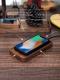 Creative Black Walnut 15W Wireless Fast Charge Wooden Tray Wireless Charger