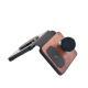 Three-in-one Walnut Magnetic Wireless Charger Portable Foldable Wireless Charger