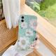 Flower phone case with green background