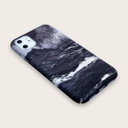 Black ocean wave mobile phone case