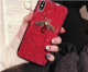 Marble pattern bee phone case
