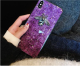 Marble pattern bee phone case