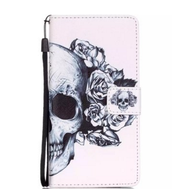 Protective Cover Flip Skull Head With Lanyard Mobile Phone Holster
