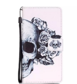 Protective Cover Flip Skull Head With Lanyard Mobile Phone Holster