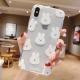 Cute Bunny Head Phone Case, Cartoon Bear Silicone All-inclusive Application