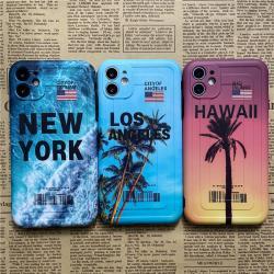 Luxe New York Los Angeles Reizen Label Stad Landschap Case