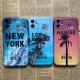 Luxe New York Los Angeles Reizen Label Stad Landschap Case