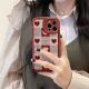 Chessboard Grid Love Embroidery Phone Case