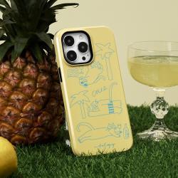 Summer Vacation Style Illustration Silicone Phone Case