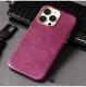 Mobile Phone Case Protective Cover Layer Cowhide Magnetic Suction Anti-fall Wireless Charging