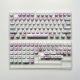 Cat Afternoon Tea 132 Key MOA Height Purple Cat Gradient Cute Round PBT Key Cap For Keyboards