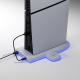 Host Multi-function Cooler Pad Fan PS5 Handle Fixed Charger Charging Belt RGB Colorful Ambience Light