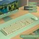 Prewalker V3 Wired Mute Keyboard Mouse Suit Mechanical Feeling Girls Office Typing Wireless Bluetooth Computer