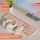 Prewalker V3 Wired Mute Keyboard Mouse Suit Mechanical Feeling Girls Office Typing Wireless Bluetooth Computer