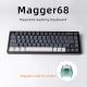 Magnetic White Porcelain Jade 68 Key Aluminum Tuo Keyboard