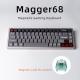 Magnetic White Porcelain Jade 68 Key Aluminum Tuo Keyboard
