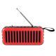 Solar Flashlight With Antenna Radio Card U Disk Wireless Bluetooth Audio