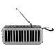 Solar Flashlight With Antenna Radio Card U Disk Wireless Bluetooth Audio