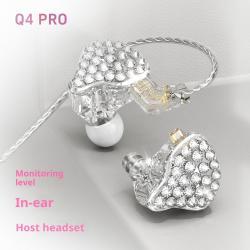 Girls With Diamond Wired Earphone In-ear Back Winding