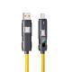 Super Fast Charge Portable PD27W100W Silicone LED Digital Display Two-drag Two Data Cable