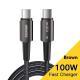 PD100W Fast Charge Data Cable For Mobile Phone Tablet Typec Fast Charging