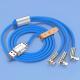 120W One-to-three Elbow Fast Charging Zinc Alloy Charging Cable 180 Degree Rotation