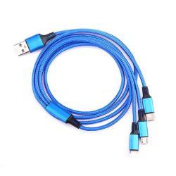 Nylon Woven Three-in-one Data Cable