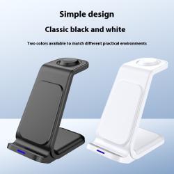 Multifunctional Three-in-one Wireless Charger Electrical Appliance Stand Desktop Vertical 15W Fast Charge Wireless Charger